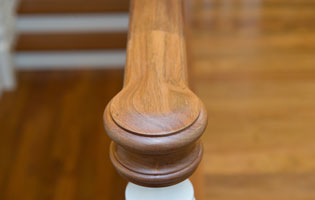 Wooden Staircase Iron Rails